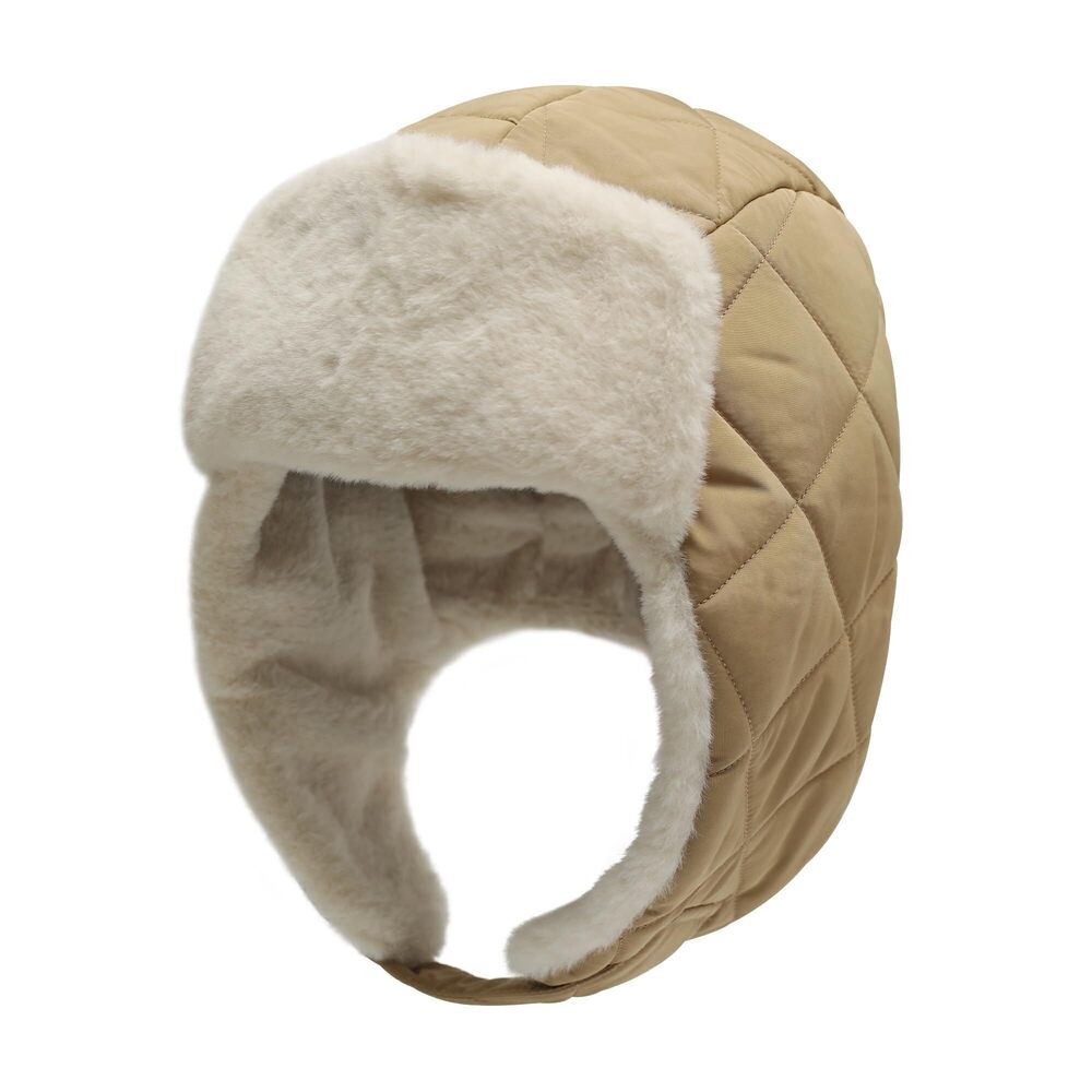 4638 Fleece Lined Winter Hat Windproof Synthetic Down Earflap Beanie Snow